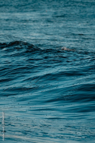 Ocean waves at sunset