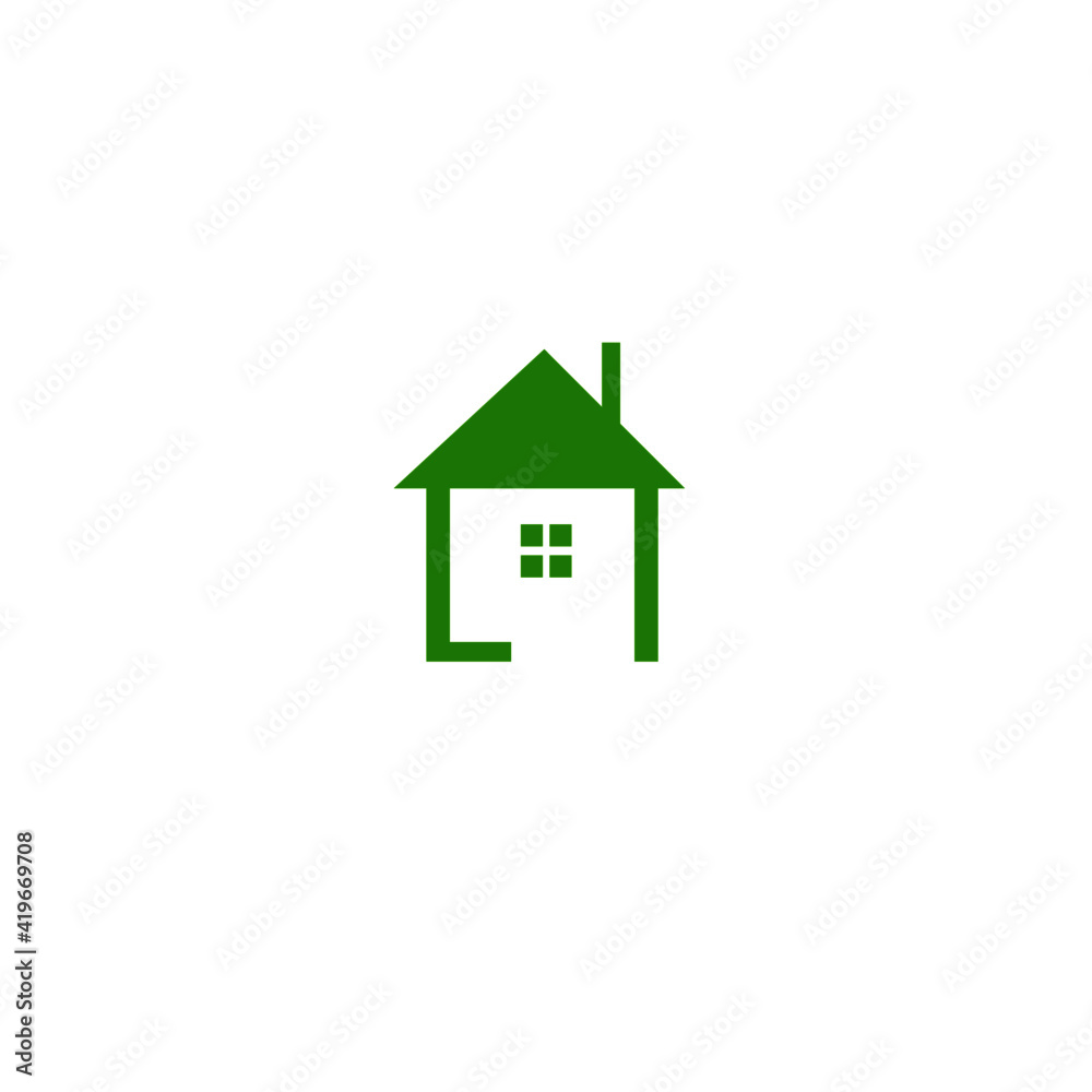 Colorful House sign, symbol, art, clipart, logo isolated on white Colorful House sign, symbol, art, clipart, logo isolated on white