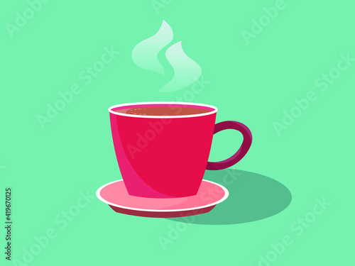 coffee cup vector, Coffee house minimal logo vector flat cafe