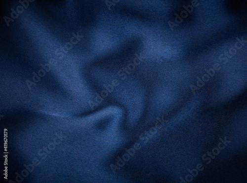 Dark Blue Silk Satin Material Background