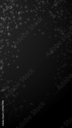 Magic stars sparse Christmas background. Subtle fl