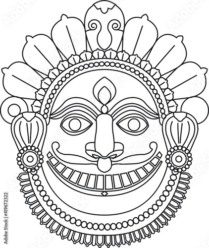 Indian metal mask designs for fabric/textile printing