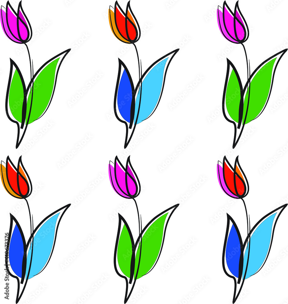 flower line art. Minimalist contour drawing. One line artwork for fabric painting flower line art. Minimalist contour drawing. One line artwork for fabric painting