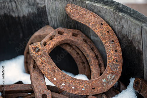 old rusty horseshoe, nacka, sverige, stockholm, sweden