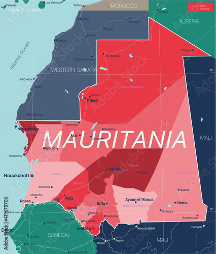 Mauritania country detailed...