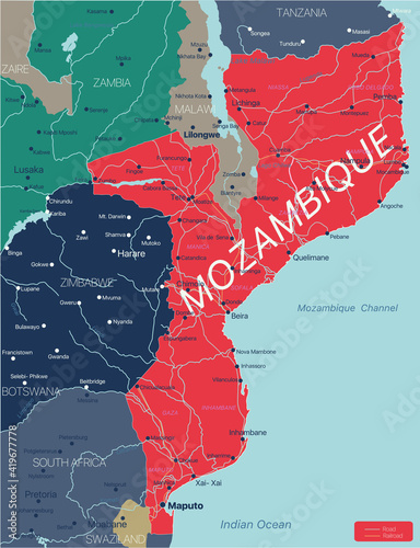 Mozambique country detailed...