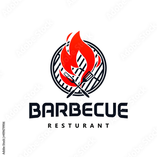 vintage Barbaque Logo tamplate