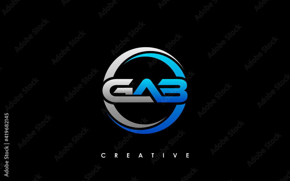 GAB Letter Initial Logo Design Template Vector Illustration GAB Letter Initial Logo Design Template Vector Illustration
