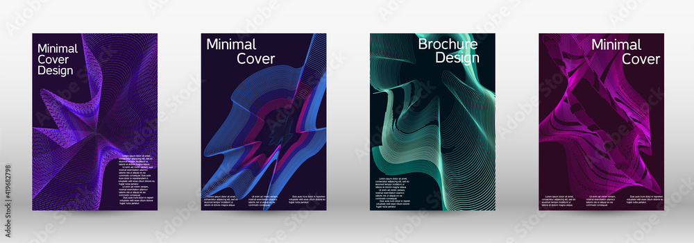 Modern design template. A set of modern abstract covers. - obrazy, fototapety, plakaty 