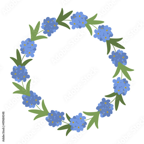 Forget me not wreath