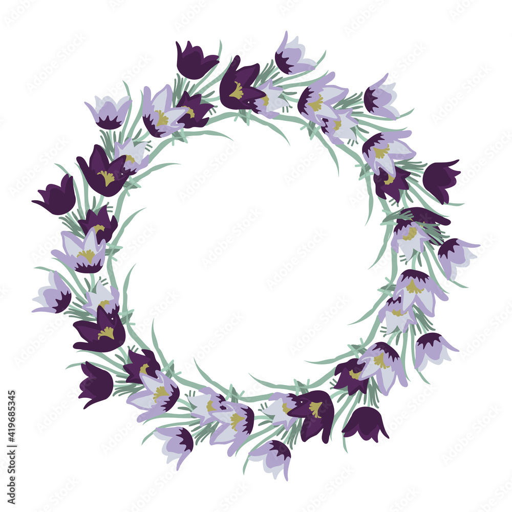 Floral vector frame