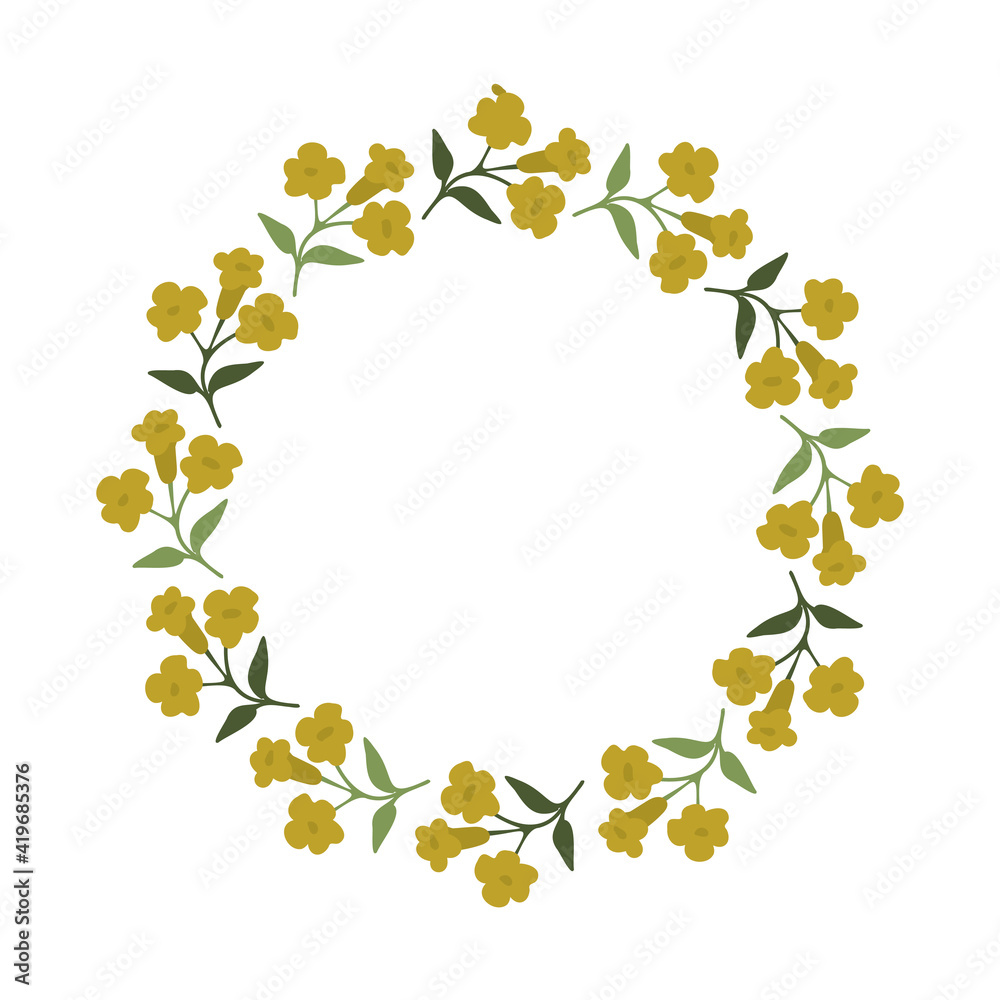 Floral vector frame