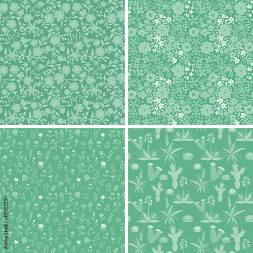 Seamless floral patterns