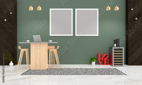coffee room for break times, 3D rendering