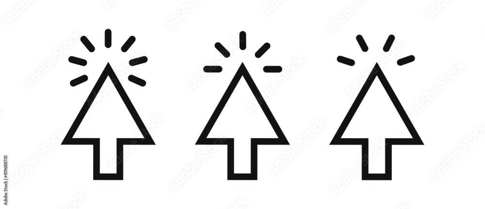Icons set of cursor pointer clicking. Pointer click symbol. Cursors pointer for web and app. Icons set of cursor pointer clicking. Pointer click symbol. Cursors pointer for web and app.