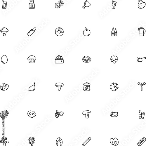 icon vector icon set such as: seaweed, green, froth, colour, banner, app, apple, grocery, cold, clove, simple, cep, bun, flora, branch, flavor, bunch, delicacy, straw, maker, purple, blue, shiitake