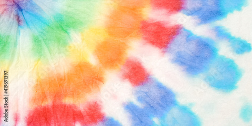 Hippie Pattern. Hippie Fabric. Colorful Hippie Pattern. Bright Summer Colors Illustration. Vibrant Abstract Wallpaper. Beautiful Fashion Kaleidoscope. Magic Aquarelle Tie Dye.