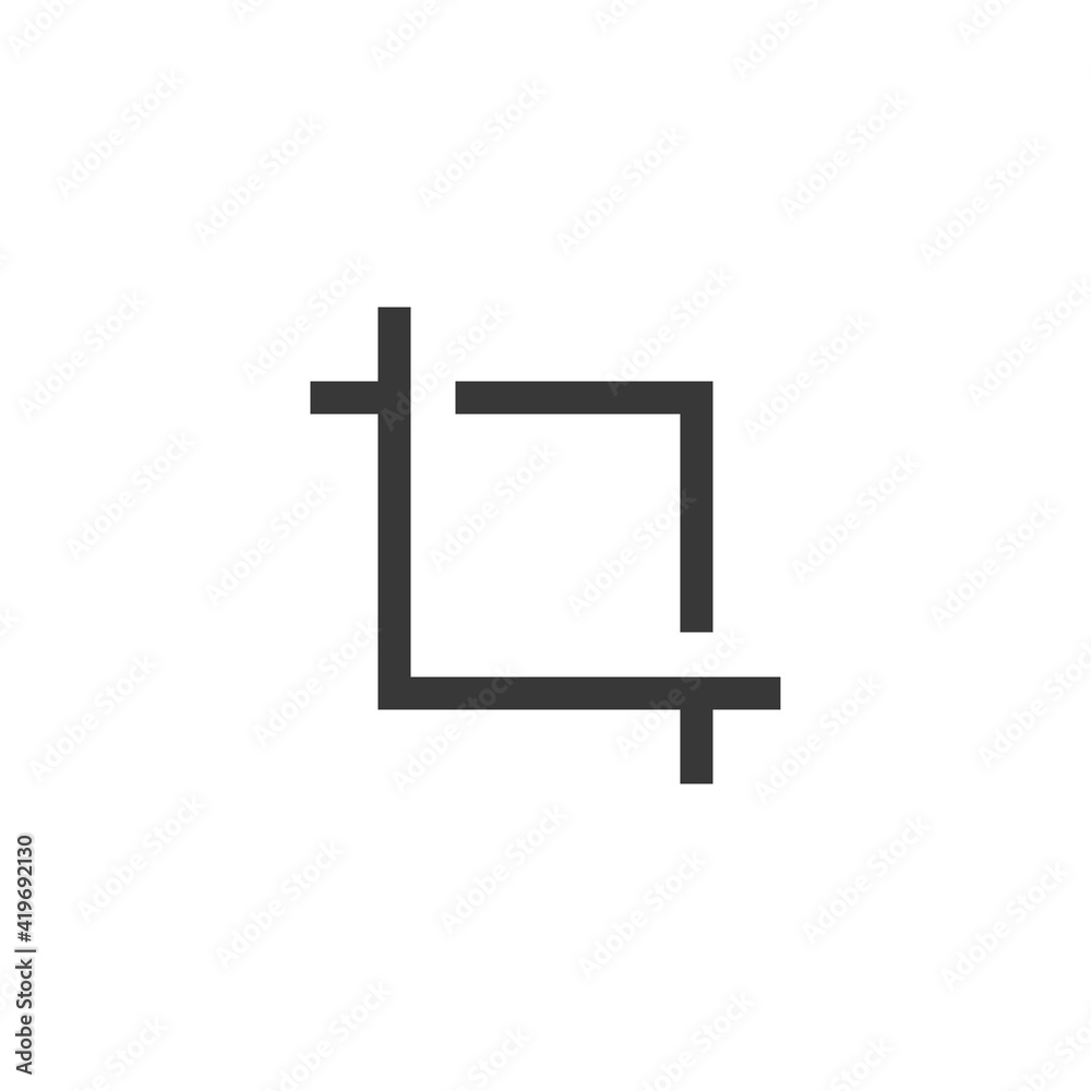 Adjust icon. Crop tool symbol modern, simple, vector, icon for website design, mobile app, ui. Vector Illustration Adjust icon. Crop tool symbol modern, simple, vector, icon for website design, mobile app, ui. Vector Illustration
