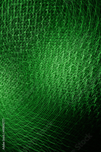 Abstract green digital background made with light brush. © Artem Mykhailichenko