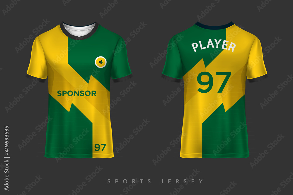 sports jersey and tshirt template, Graphic design for football or