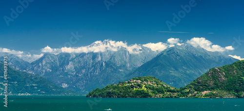 The lake of Como (Lario) at Musso, Italy