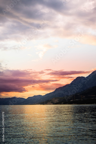 Sunset over the adriatic 