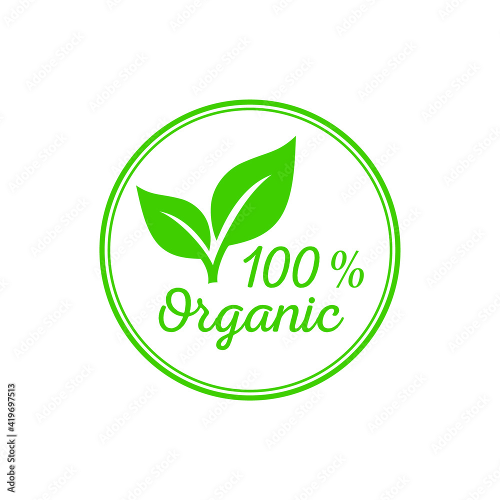 100% organic product label 100% organic product label