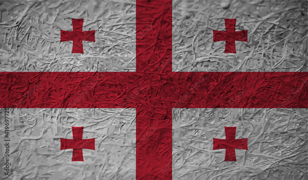 Georgia grunge flag. Vector illustration Georgia grunge flag. Vector illustration