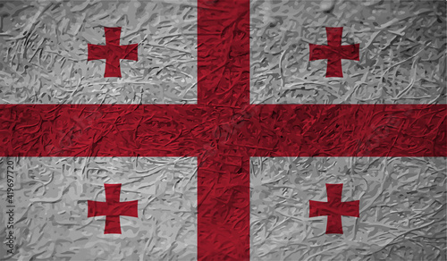 Georgia grunge flag. Vector illustration