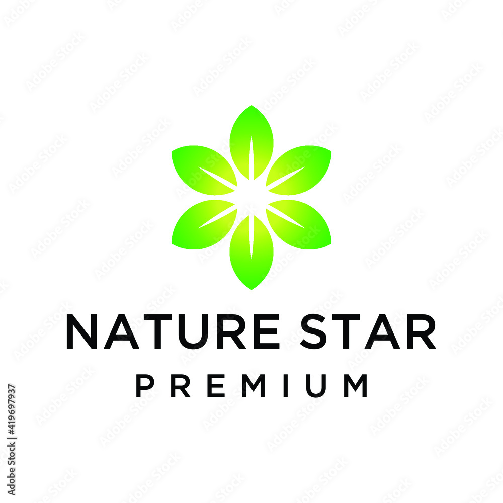 Leaf nature logo vector