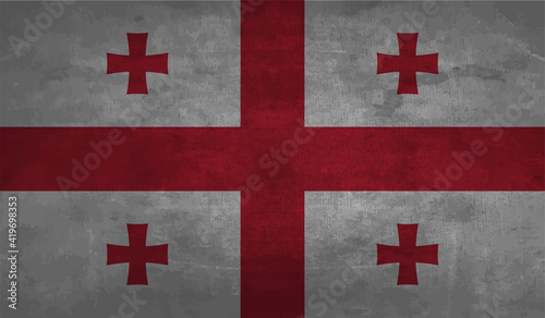 Georgia grunge flag. Vector illustration