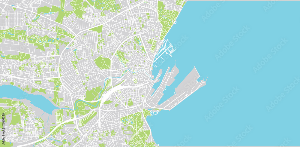 Urban vector city map of Artus, Denmark