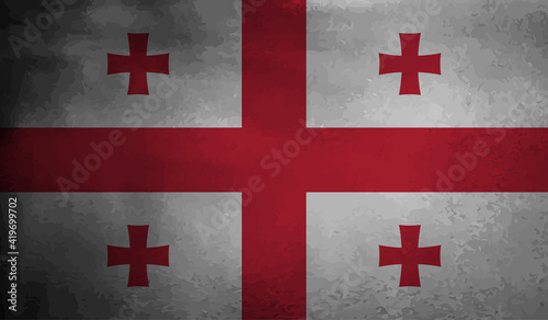 Georgia grunge flag. Vector illustration