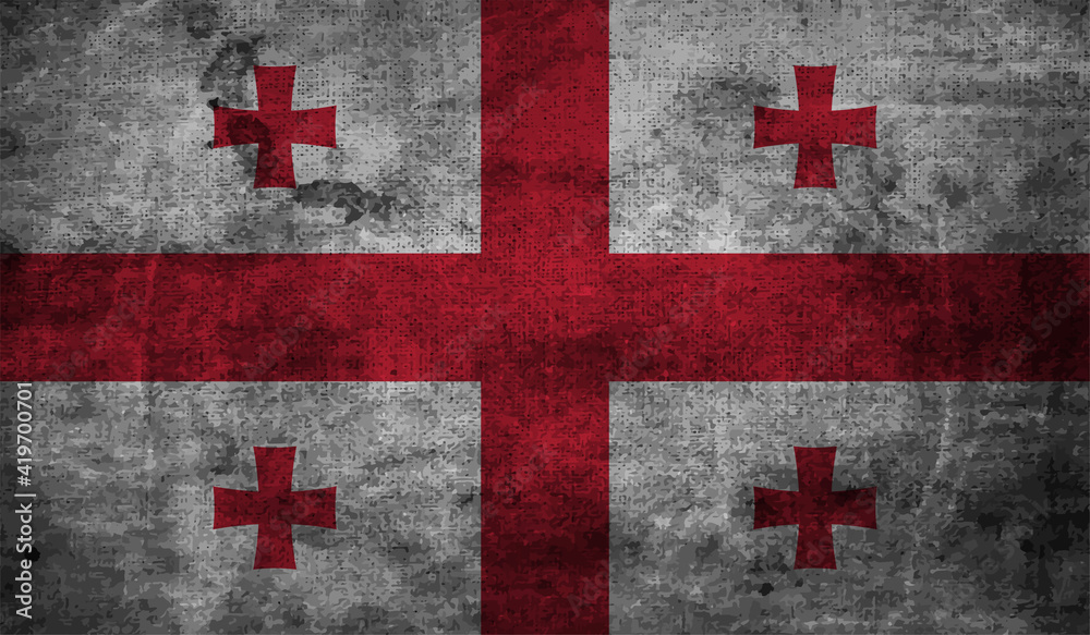 Georgia grunge flag. Vector illustration Georgia grunge flag. Vector illustration