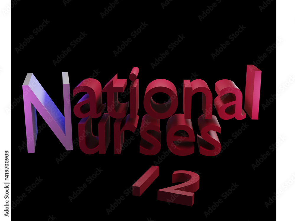  3D illustrations and 3D Rendering themed International Nurses Day which is celebrated around the world on May 12 every year, to mark the contribution that nurses make to society.