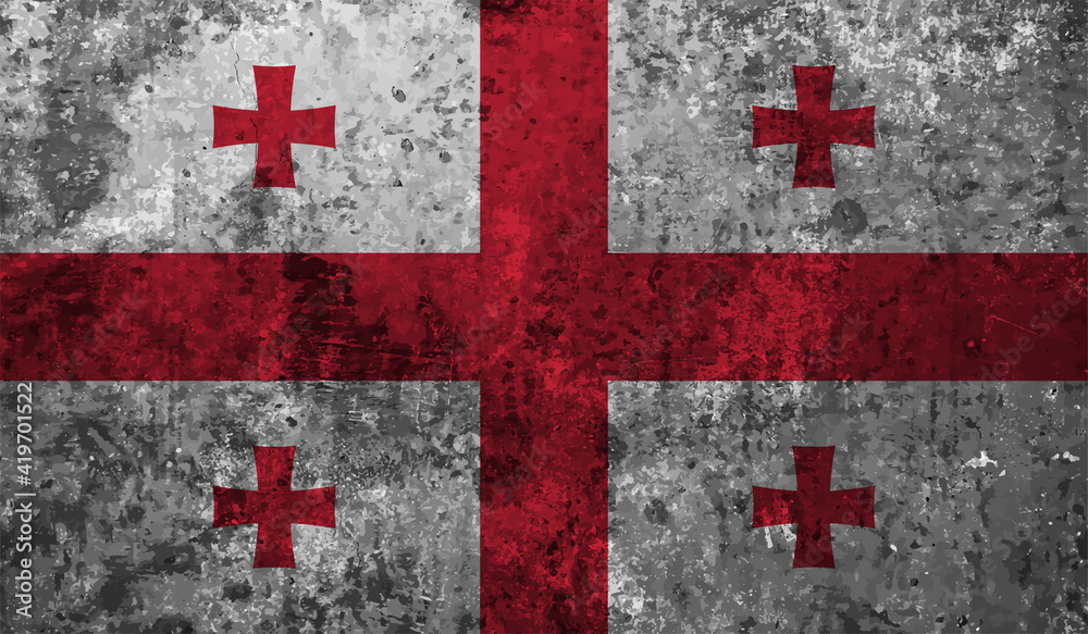 Georgia grunge flag. Vector illustration Georgia grunge flag. Vector illustration