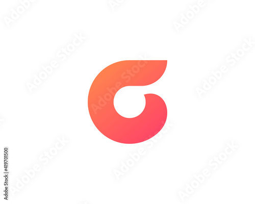 Abstract letter G modern logo icon design concept. Creative bright gradient symbol logotype isolated on white background. Vector illustration.
