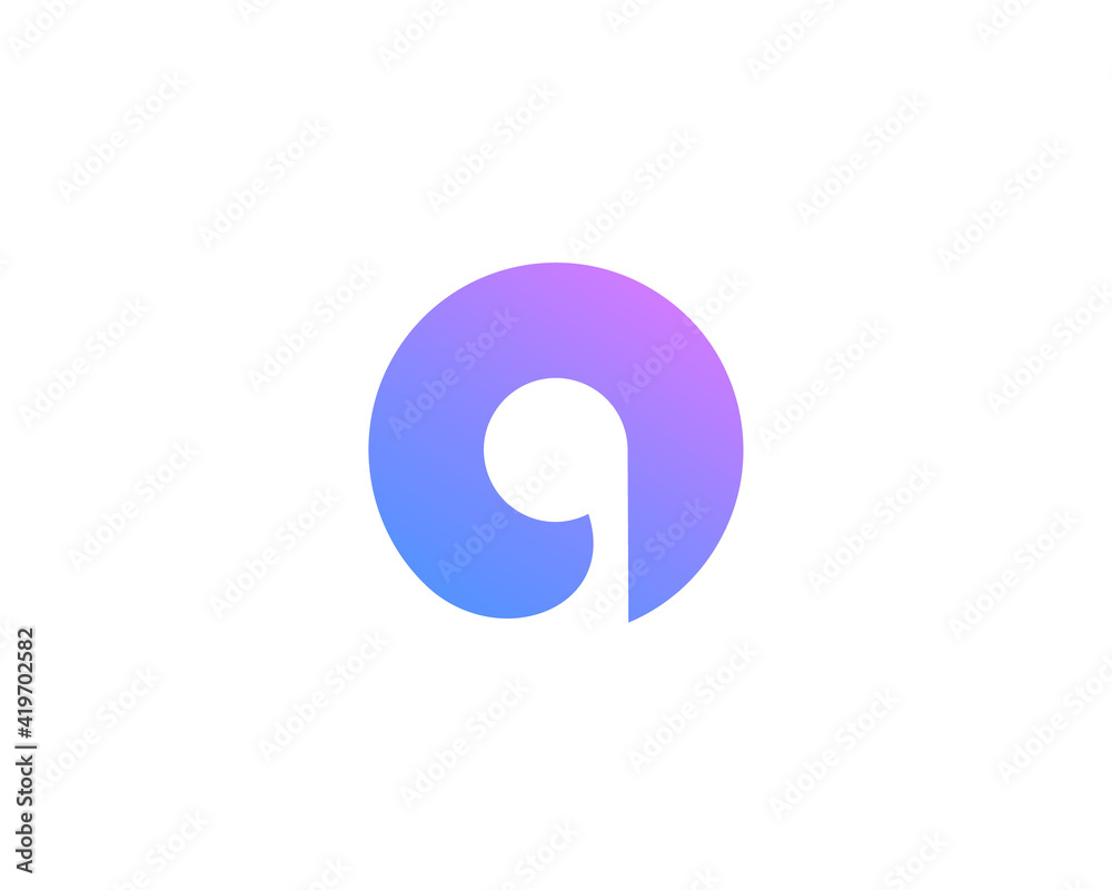 Abstract letter A modern logo icon design concept. Creative bright gradient symbol logotype isolated on white background. Vector illustration.