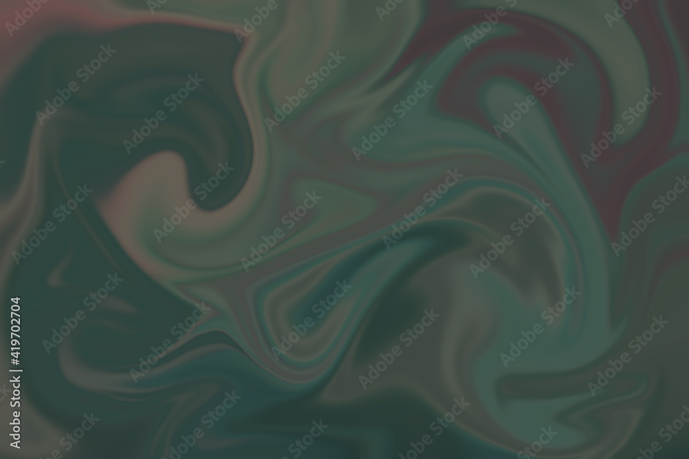 Obraz premium Ornamental background with abstract patterns in a dominant soft dark emerald color.