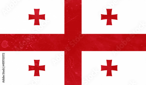 Georgia grunge flag. Vector illustration