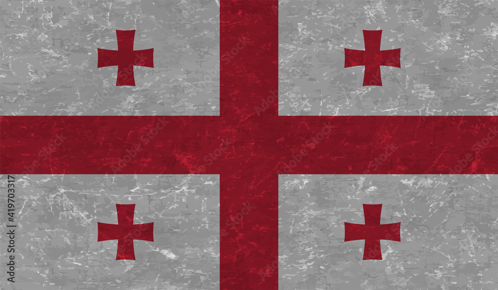 Georgia grunge flag. Vector illustration Georgia grunge flag. Vector illustration