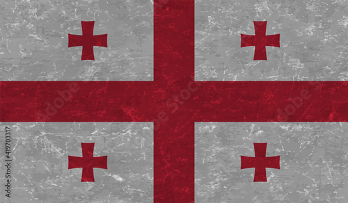 Georgia grunge flag. Vector illustration