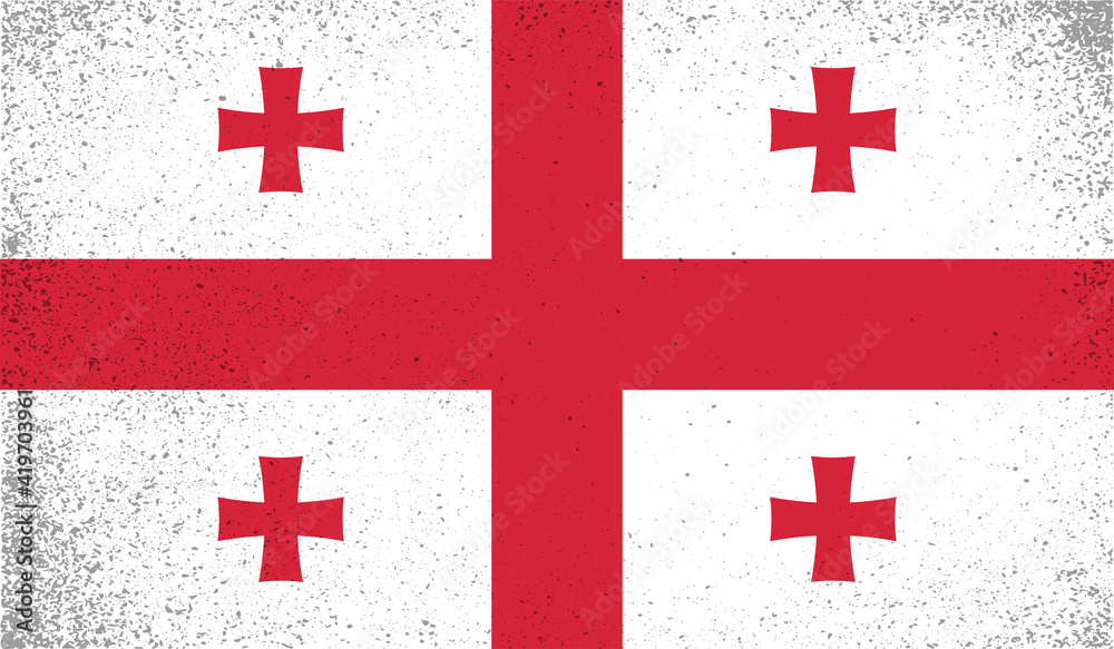Georgia grunge flag. Vector illustration Georgia grunge flag. Vector illustration