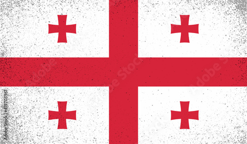 Georgia grunge flag. Vector illustration