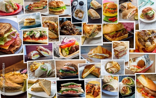 Popular Sandwich Collage