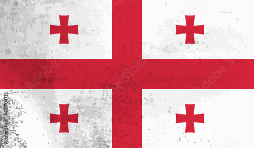 Georgia grunge flag. Vector illustration