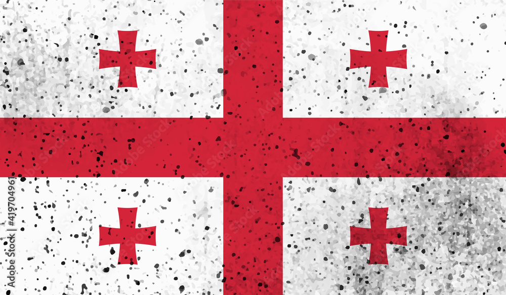 Obraz premium Georgia grunge flag. Vector illustration