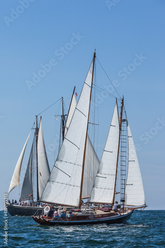 USA  Massachusetts  Cape Ann  Gloucester. Gloucester Schooner Festival  schooner parade of sail.