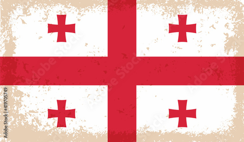 Georgia grunge flag. Vector illustration