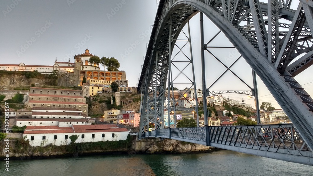 Obraz premium Porto city and Don Luis I bridge, Porto, Portugal